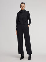 Drawstring Hooded Zip-Up Jacket And Pants Two-Piece Set GOELIA
