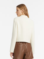 Goelia Women's Wool Blend Stand Collar Single-Breasted Women Jacket For Work And Daily GOELIA
