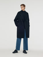 Wool Cashmere Double-Faced Unisex Mid-Length Coat GOELIA