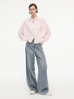 100% Cotton 3D Rose Women Loose Fit Shirt GOELIA