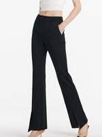Mid-Rise Slit Micro-Flared Women Pants GOELIA