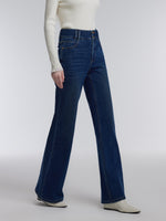 [Preview] Denim Fleece Lined Women Flared Jeans GOELIA