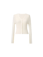 Tencel Wool Blend V-Neck Women Cardigan GOELIA