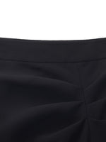 Triacetate Slit Ruched Women Half Skirt GOELIA