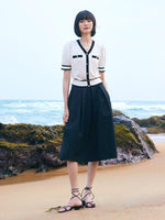 Classic Jacquard Knit Top And Half Women Skirt Two-Piece Set GOELIA
