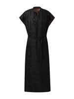 19MM Gambiered Canton Gauze Women Qipao Maxi Dress GOELIA