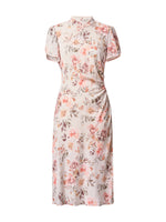 [Preview] 19MM Mulberry Silk Floral Print Women Qipao Midi Dress GOELIA