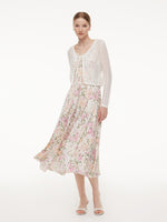 Lyocell Blend Crochet Women Open-Knit Cardigan GOELIA