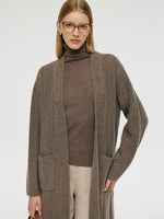 Machine Washable Wool Women Long Cardigan GOELIA