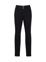 [Preview] Fade-Resistant Fleece-Lined Raw Hem Women Skinny Jeans GOELIA