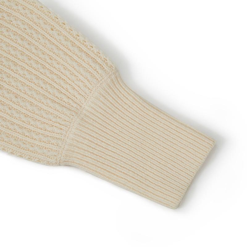 V-neck Beaded Knit Woolen Cardigan GOELIA
