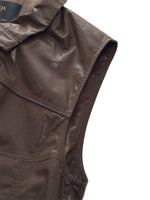 100% Cotton Stand Collar Women Zip-Up Vest GOELIA