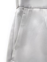 Acetate Straight Glossy Women Pants GOELIA