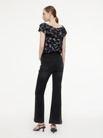 Four-Way Stretch Women Micro-Flared Jeans GOELIA
