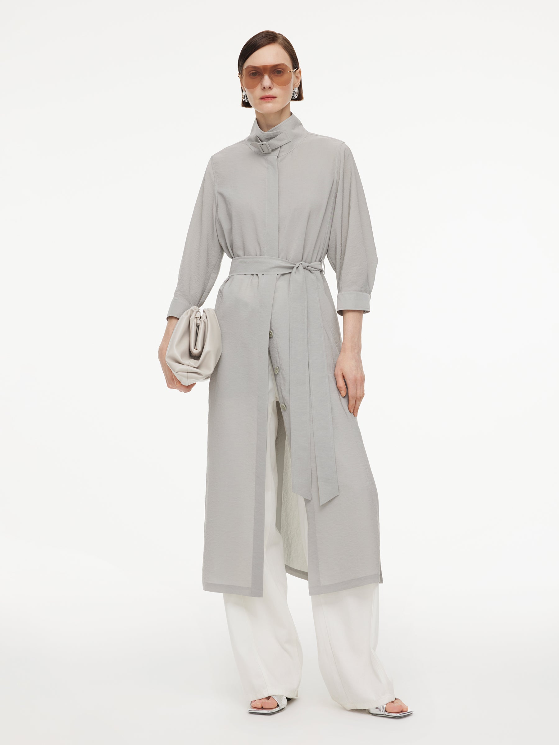 [Preview] Triacetate Blend Women Trench Coat GOELIA