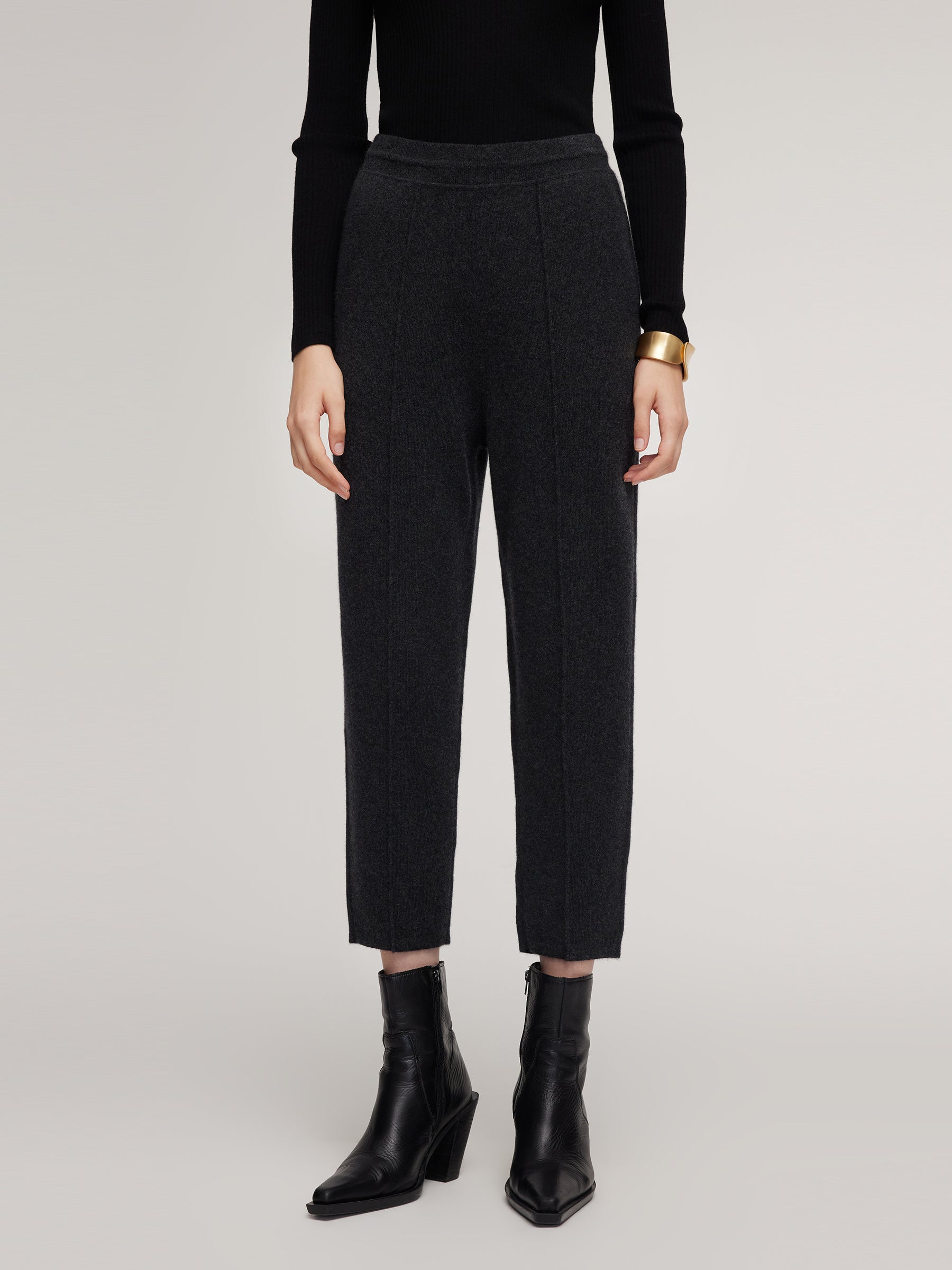 [Preview] 100% Cashmere Women Carrot Fit Pants GOELIA