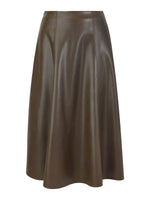 PU Leather Women A-Line Skirt GOELIA