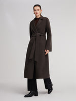 Camel Hair Wool Blend Women Wrap Overcoat GOELIA