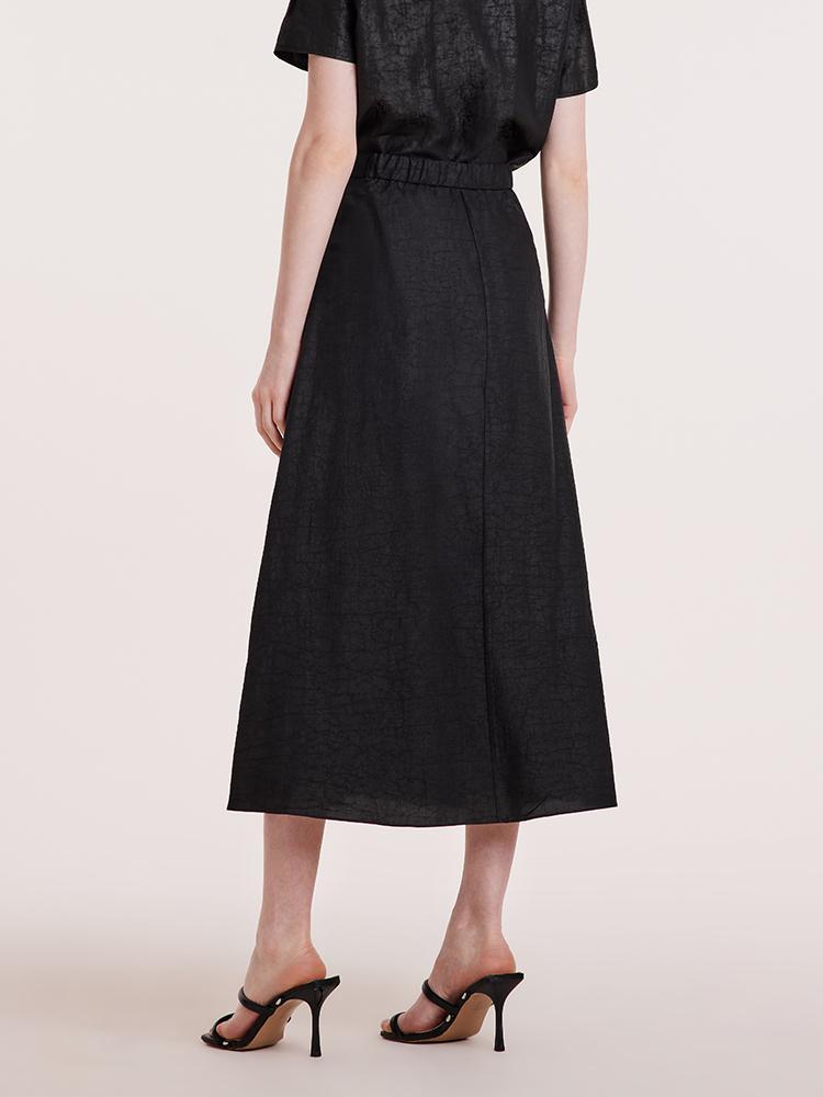 Xiang Yun Silk A-line Waisted Skirt GOELIA