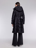[Preview] Hooded Goose Down Belted Overcoat GOELIA