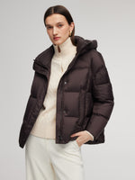 Cocoon Windproof Zip-Up Hooded Goose Down Jacket GOELIA