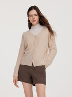 100% Cashmere Reversible Women Cardigan GOELIA