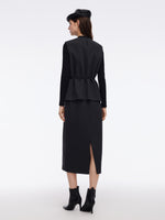 Knit Tank And Skirt And Long Sleeve Top Three-Piece Set GOELIA