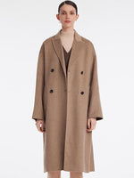 Pure Cashmere Double-Breasted Lapel Coat GOELIA