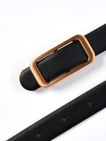 Minimalist Reversible Women Leather Belt GOELIA