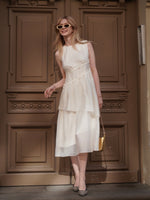 Ruffle Sleeveless Women Tiered Maxi Dress GOELIA