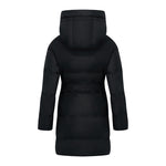 Hooded Mid-Length Goose Down Garment With Belt GOELIA