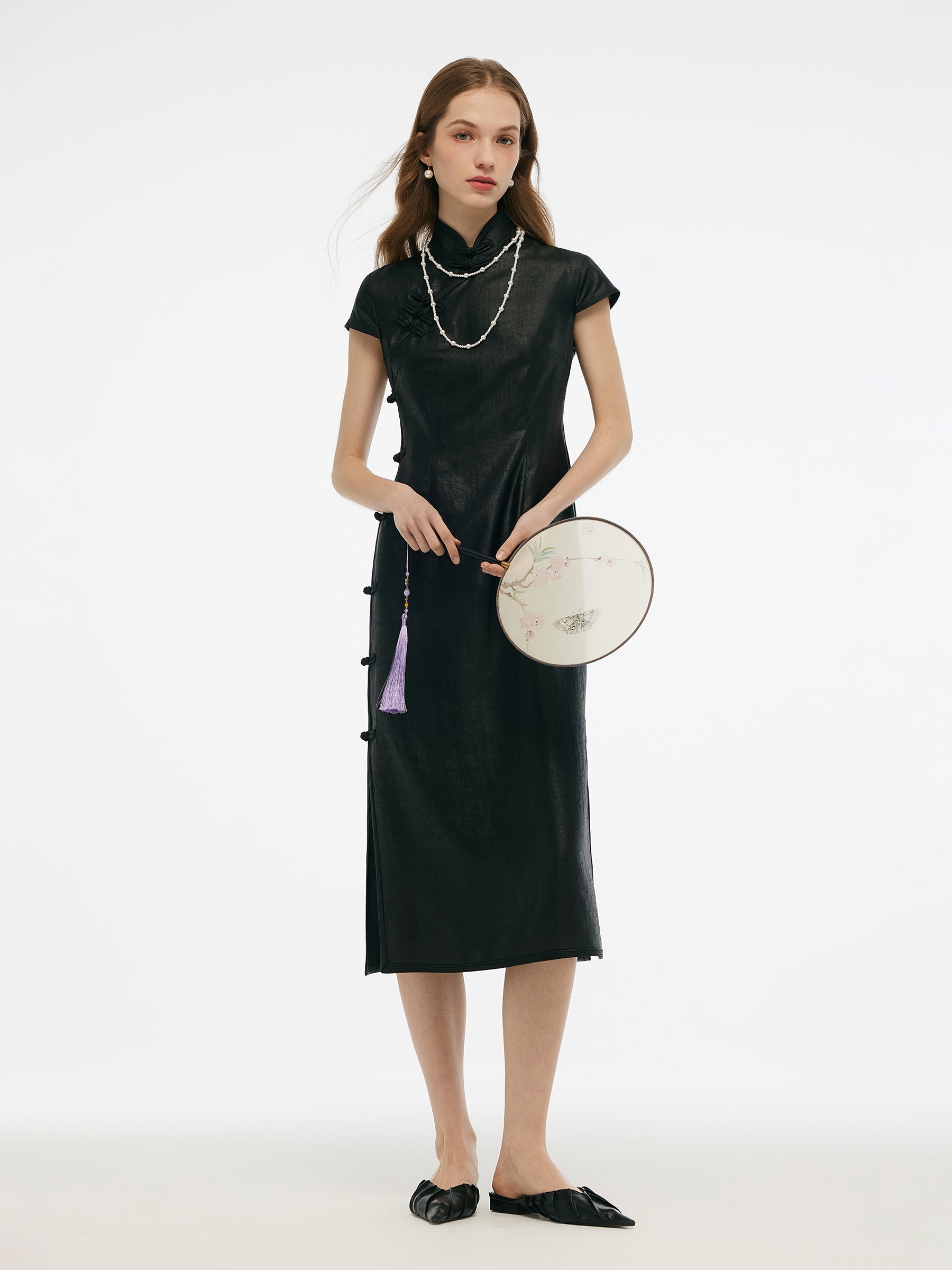 16MM Xiang Yun Silk Women Qipao Midi Dress GOELIA