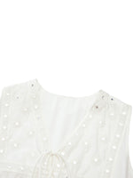 Tencel Blend Embroidered Women Sleeveless Maxi Dress GOELIA