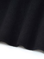 Cashmere Wool Blend Fringe Hem Women Wrap Overcoat GOELIA