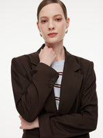 Relaxed H-Line Women Blazer With Detachable Cuffs GOELIA