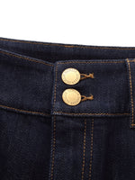Cotton Cuffed Straight Leg Women Jeans GOELIA