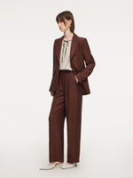Tencel Acetate Linen Blend Women Blazer GOELIA