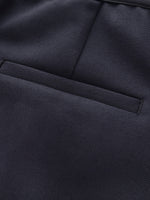 Worsted Wool Blend Straight Wide Leg Women Pants GOELIA