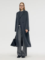 100% Wool Belted Women Overcoat GOELIA