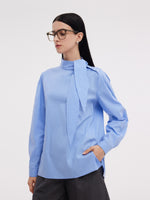 Wool Blend Vest And Blouse Two-Piece Set GOELIA