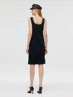 Chain Trim Knitted Jacket And Vest Dress Two-Piece Set GOELIA