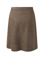 100% Washable Wool Women Front Pleated Mini Skirt GOELIA