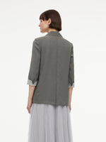 Triacetate Blend H-Line Women Blazer GOELIA