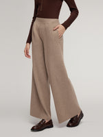 Cashmere Wool Blend Straight Wide Leg Women Pants GOELIA