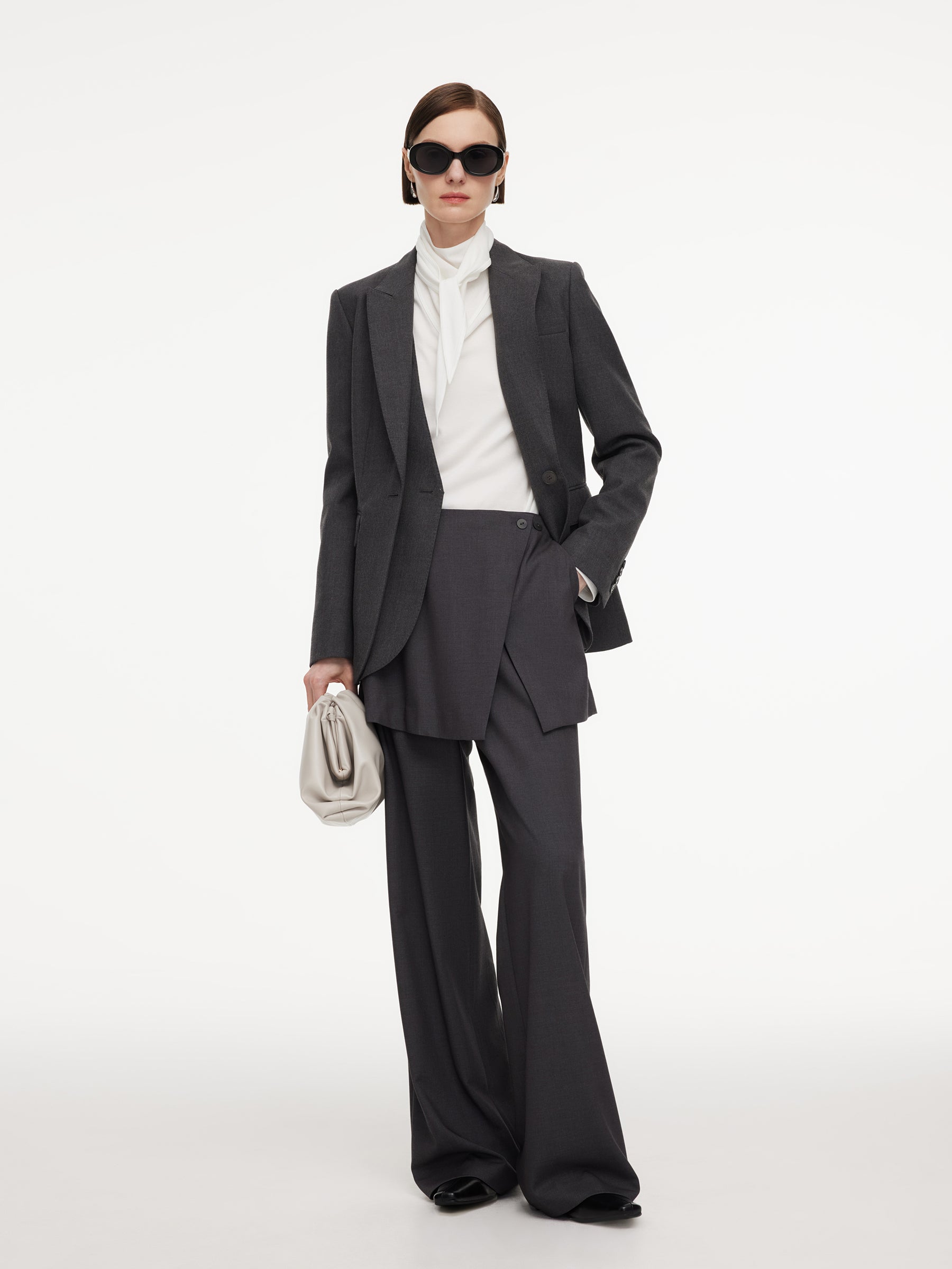 Mock-Layered Slim Fit Women Tailored Blazer GOELIA
