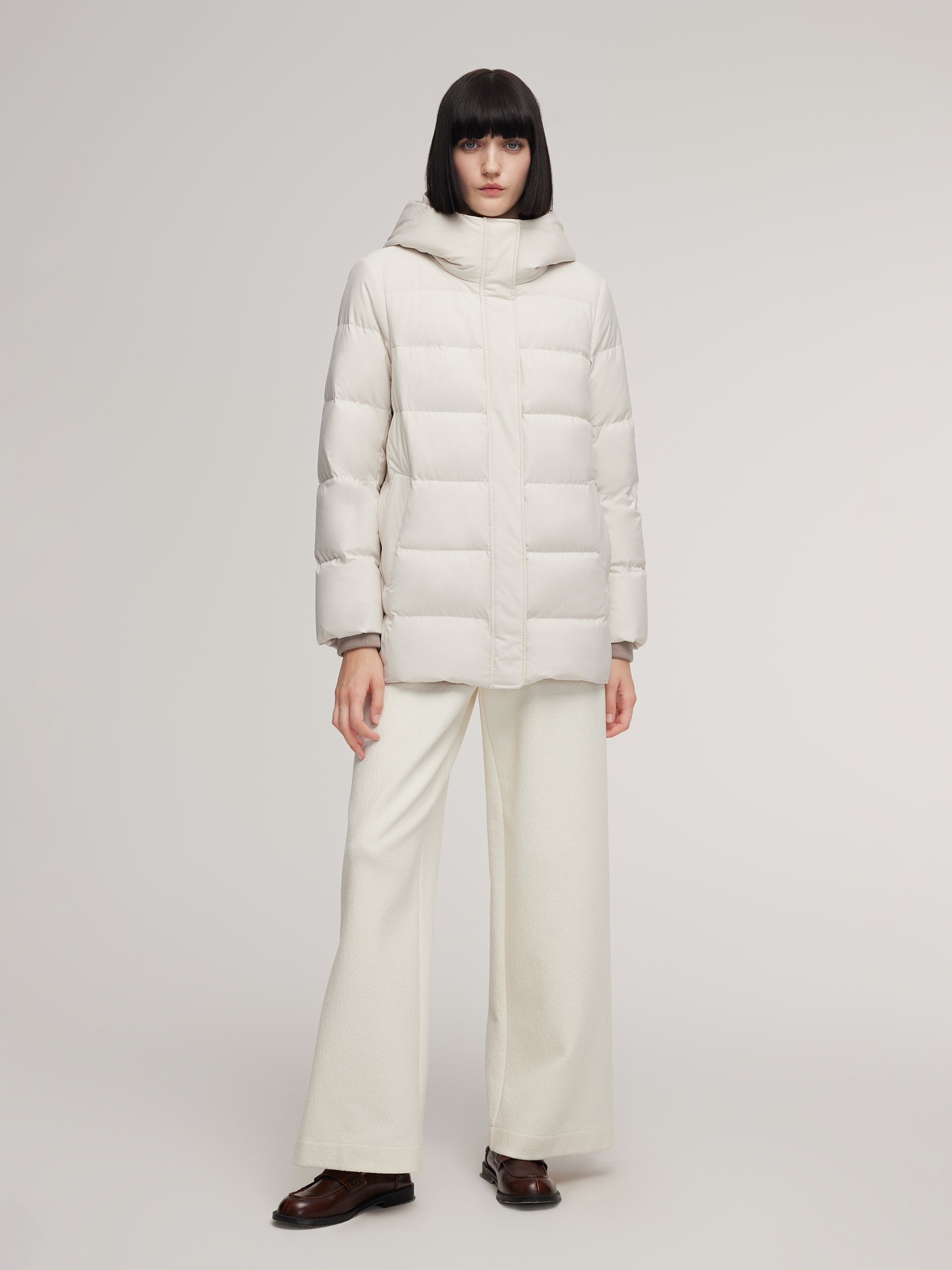 [Preview] H-Line Windproof Hooded Goose Down Coat GOELIA