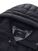 Windproof Hooded Goose Down Coat With Belt GOELIA