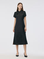 19MM Xiang Yun Silk Women Qipao Midi Dress GOELIA