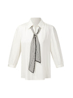 [Preview] 22MM Mulberry Silk Women Blouse With Silk Scarf GOELIA