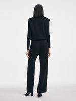 Ribbed Mock Neck Knit Top & Tank & Pants Three-Piece Set GOELIA